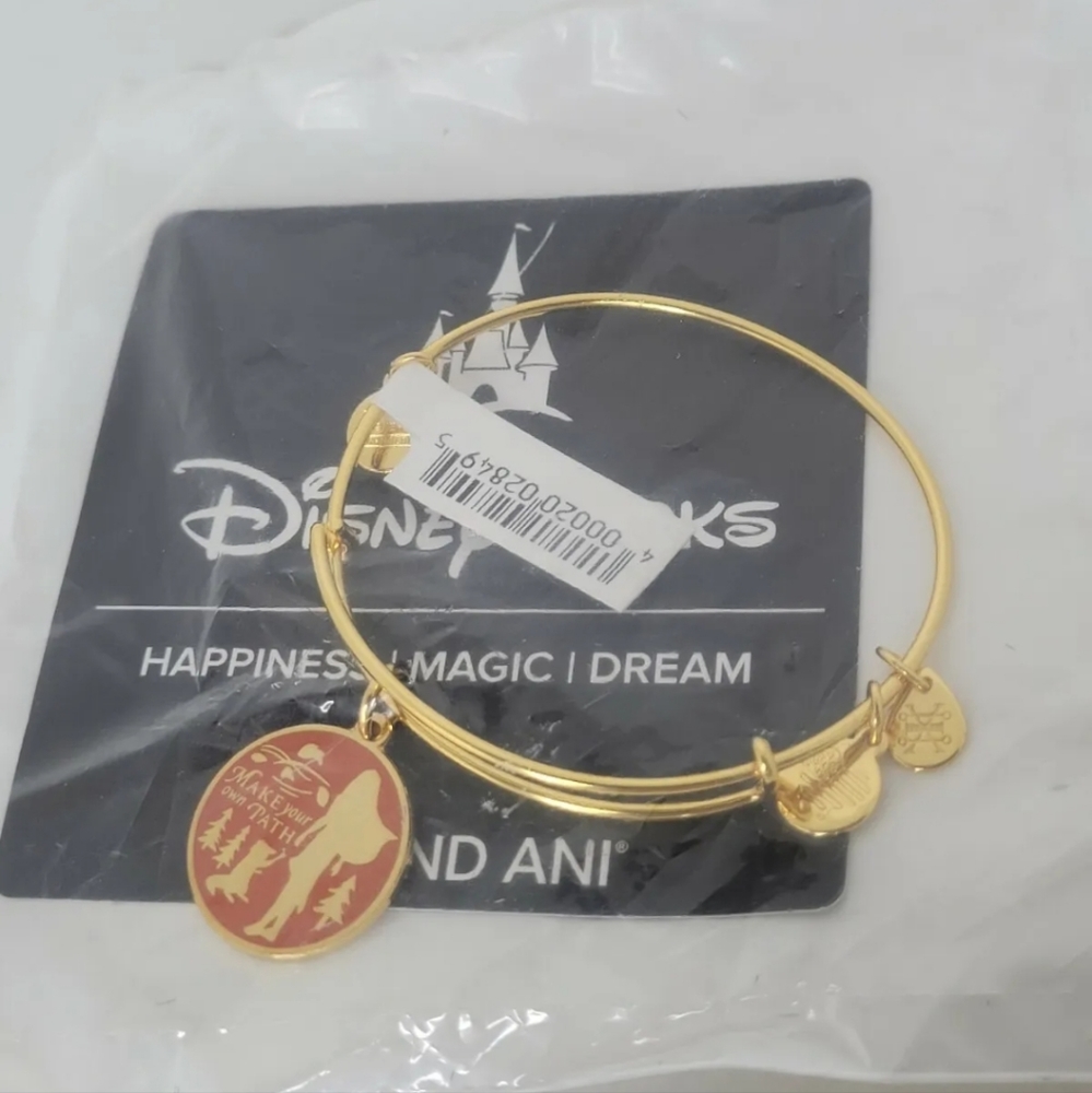 New Disney Alex And Ani Pocahontas "Make Your Own Path" Bangle Bracelet